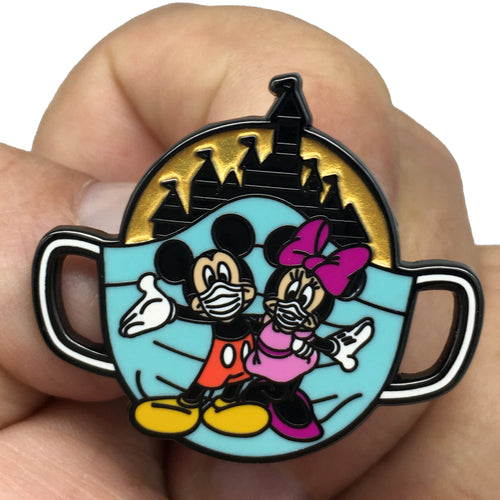 Mouse Mask Enamel Pin D-22 2022 Pandemic Corona Virus P-125