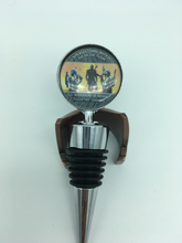 Load image into Gallery viewer, Star Wars The Mandalorian Inspired Wine Bottle Stopper Beskar Steel Baby Yoda Disney inspired - www.ChallengeCoinCreations.com