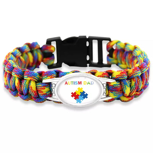 Autism Dad Awareness Paracord Bracelet Puzzle FREE USA SHIPPING SHIPS FROM USA