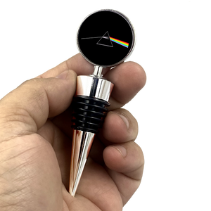 Pink Floyd Dark Side Of The Moon inspired Wine Bottle Stopper - www.ChallengeCoinCreations.com