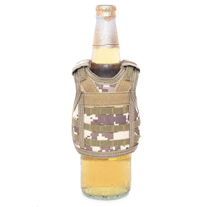 Tactical Beer Water Soda Bottle Can Vest with Hook and Loop FREE USA SHIPPING SHIPS FROM USA