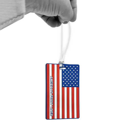 American Flag USA Luggage ID Tag Military Veteran Patriotic Gift for suitcase BL4-023 LKC-99