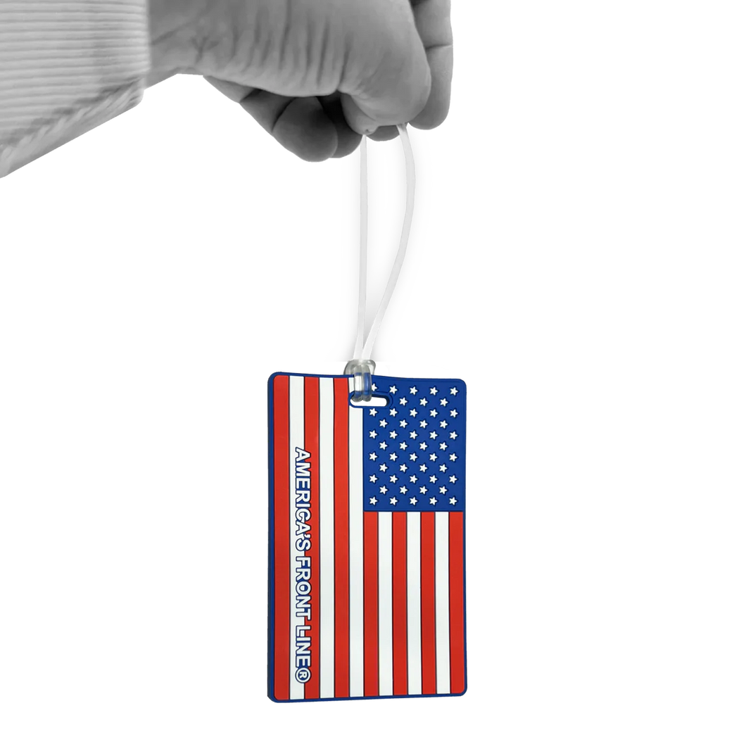 American Flag USA Luggage ID Tag Military Veteran Patriotic Gift for suitcase BL4-023 LKC-99