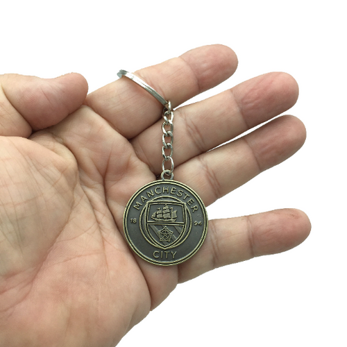 Manchester City Man City FC Keychain Football Soccer Futbol Premier League KC-L - www.ChallengeCoinCreations.com