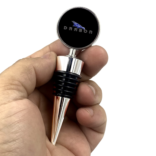 SpaceX Dragon Logo Inspired Wine Stopper - www.ChallengeCoinCreations.com