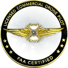 Load image into Gallery viewer, UAS FAA Commercial Drone Pilot Wings Operator Vest Challenge Coin EL12-017