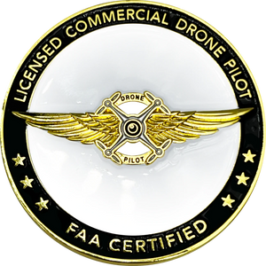 UAS FAA Commercial Drone Pilot Wings Operator Vest Challenge Coin EL12-017