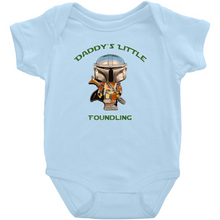Load image into Gallery viewer, Daddy&#39;s Little Foundling Mandalorian Inspired Jumpsuit Unisex Baby Infant Preemie - www.ChallengeCoinCreations.com