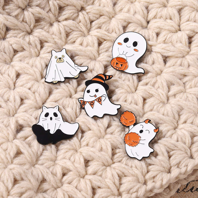 Halloween Ghosts 5 Pin Set Enamel Pin Horror Free Shipping In The USA PS-009