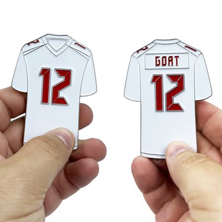 GOAT Brady Tampa Bucs parody Buccaneers Jersey Challenge Coin 12 NFL inspired CL2-010A