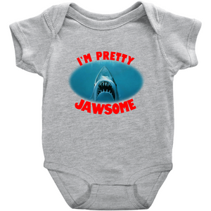 Jaws inspired I'm Pretty Jawsome Infant Baby Body Suit Bodysuit - www.ChallengeCoinCreations.com