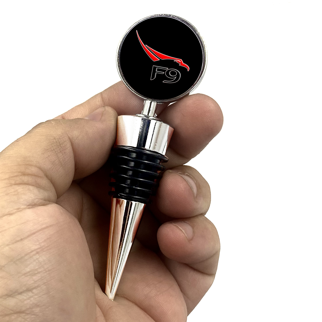 SpaceX Falcon 9 F Logo Inspired Wine Stopper - www.ChallengeCoinCreations.com