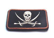 Load image into Gallery viewer, Classic Pirate Skull an Crossbones Davy Jones Hook and Loop Morale Patch FREE USA SHIPPING SHIPS FROM USA PAT-598 599
