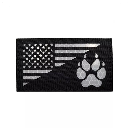 K9 Canine Paw USA FLAG Hook and Loop Morale IR Patch Army Navy USMC Air Force LEO FREE USA SHIPPING SHIPS FROM USA M00043-3 PAT-69