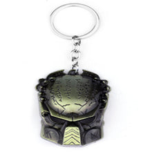 Load image into Gallery viewer, Large Alien Inspired Predator Head Mask Keychain Key Rings Metal AVP Halloween Gift - www.ChallengeCoinCreations.com