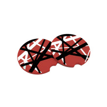 Load image into Gallery viewer, Set of 2 EVH Frankenstein Inspired Car Cupholder Coaster - www.ChallengeCoinCreations.com