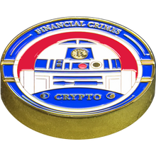 Load image into Gallery viewer, R2-D2 Financial Crimes Task Force Challenge Coin R2D2 HSI DEA FBI ATF NYPD IRS GL10-001