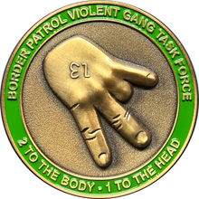 Load image into Gallery viewer, Border Patrol Agent CBP Gang Task Force Challenge Coin DL13-007
