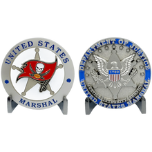 Load image into Gallery viewer, US Marshal Middle District of Florida Tampa Football United States Marshal Challenge Coin EL4-023