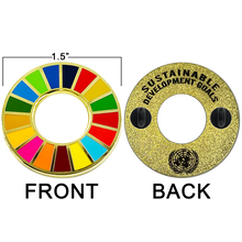 Load image into Gallery viewer, UN 17 Sustainable Development Goals United Nation not NATO Global Goals Lapel Pin Blueprint for Peace GL3-004 P-001C
