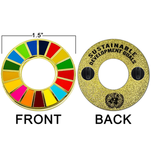 UN 17 Sustainable Development Goals United Nation not NATO Global Goals Lapel Pin Blueprint for Peace GL3-004 P-001C