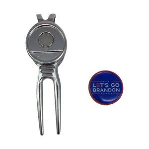 LGB Lets Go Brandon Magnetic Golf Ball Marker and Divot Tool With Clip FREE USA Shipping