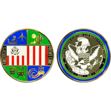 Load image into Gallery viewer, CBP land Sea &amp; Air Border Patrol Field Operations Air and Marine Challenge Coin GL4-003