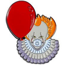 Load image into Gallery viewer, Pennywise the Clown Stephen King IT inspired Mask Pin Penny Wise II-018 - www.ChallengeCoinCreations.com