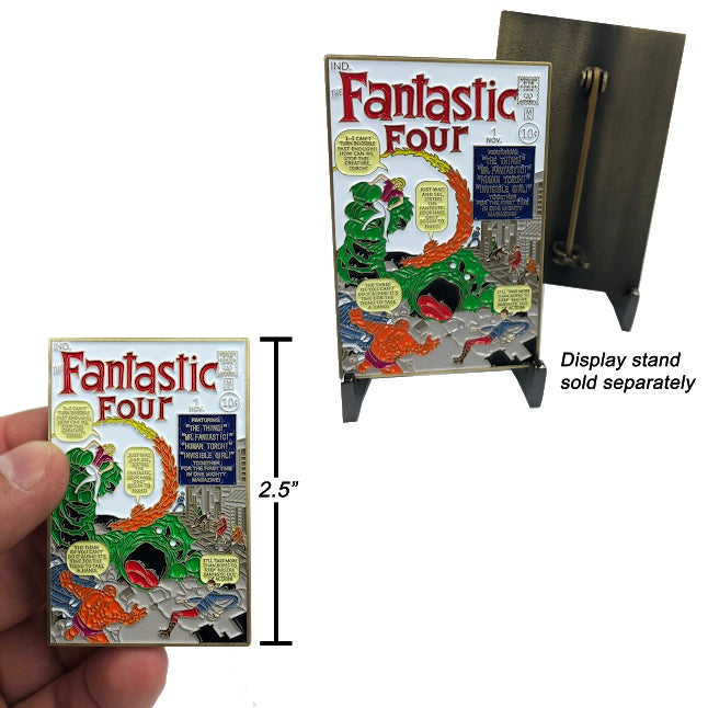Pin version Fantastic Four #1 Stan Lee Marvel Comic Book Issue 1 FF-006 - www.ChallengeCoinCreations.com