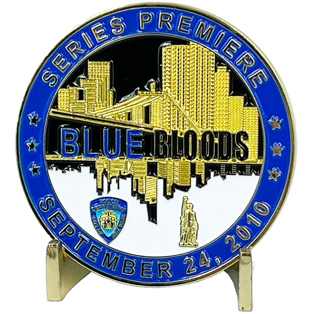 Blue Bloods Family First NYPD Challenge Coin New York City Police Officer Sergeant Detective Commissioner BL5-001 - www.ChallengeCoinCreations.com