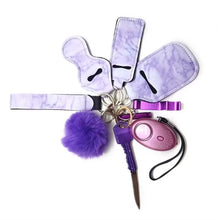 Load image into Gallery viewer, Safety Protection Keychain set with personal alarm, 8 piece keychain Free USA Shipping!!!! SDKeychain - www.ChallengeCoinCreations.com