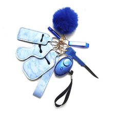 Load image into Gallery viewer, Safety Protection Keychain set with personal alarm, 8 piece keychain Free USA Shipping!!!! SDKeychain - www.ChallengeCoinCreations.com