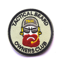 Load image into Gallery viewer, Funny Tactical Beard Owners Club TBOC Hook and Loop Morale Patch FREE USA SHIPPING SHIPS FROM USA PAT-601 602 603 604 (E)