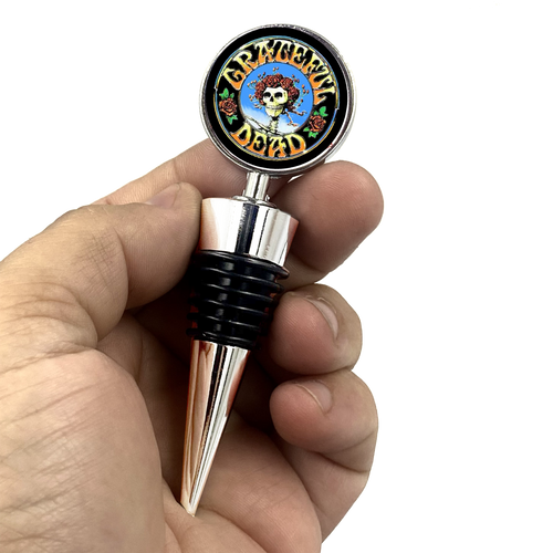 Grateful Dead Inspired Wine Stopper V1 - www.ChallengeCoinCreations.com