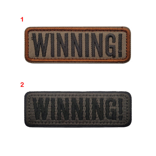 Funny Winning Hook and Loop Morale Patch FREE USA SHIPPING SHIPS FROM USA PAT-616 617