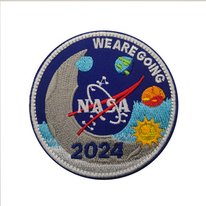 NASA We Are Going 2024 Moon Artemis MISSION Full Size Emboidered Patch FREE USA SHIPPING SHIPS FROM USA V01379-3 PAT-204