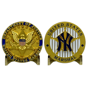 Rare Gold version New York New Jersey United States NY US Marshal Challenge Coin Southwest District NJ EL13-004