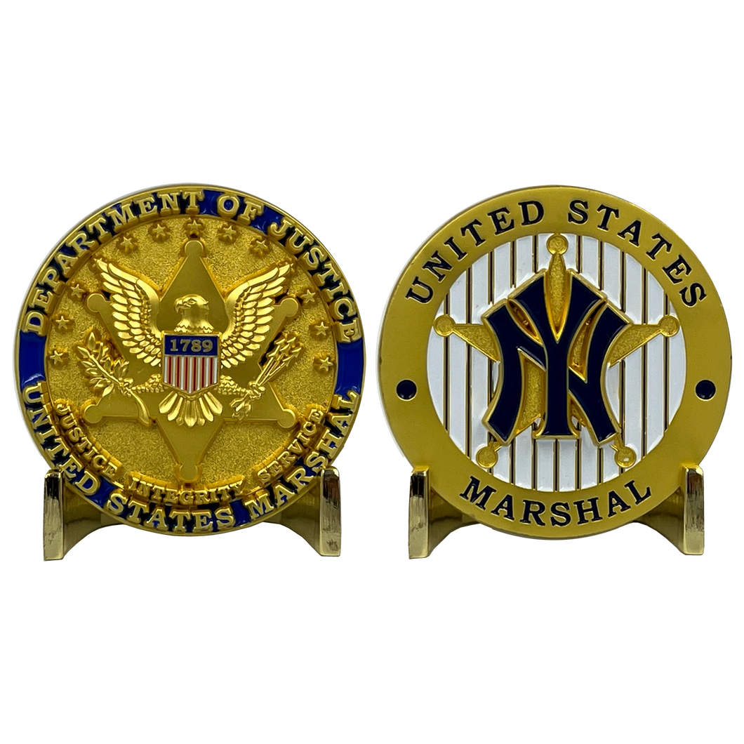 Rare Gold version New York New Jersey United States NY US Marshal Challenge Coin Southwest District NJ EL13-004