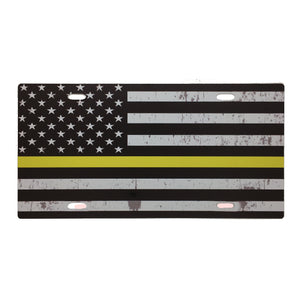 Thin Line License Plates Aluminum Plate Police CBP Border Patrol USCG Corrections Dispatcher Firefighter EMT FREE USA SHIPPING SHIPS FROM THE USA