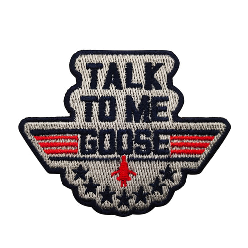 Top Talk To Me Goose Gun Hook and Loop Morale Patch Army Navy USMC Air Force LEO FREE USA SHIPPING SHIPS FROM USA V-01411 PAT-109 (E)