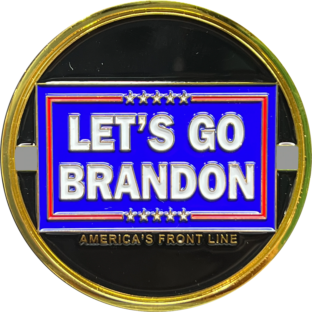 Let's Go Brandon Thin Gray Line Corrections CO Correctional Officer version Challenge Coin Honor First MAGA Trump 2024 GL3-008