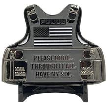 Load image into Gallery viewer, Correctional Officer&#39;s Prayer God Almighty Challenge Coin Thin Gray Line CO Corrections BL10-016 - www.ChallengeCoinCreations.com