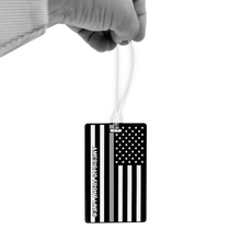 Load image into Gallery viewer, Thin Gray Line Corrections American Flag Luggage ID Tag CO Correctional Officer for suitcase BL4-022 LKC-97