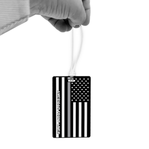 Thin Gray Line Corrections American Flag Luggage ID Tag CO Correctional Officer for suitcase BL4-022 LKC-97