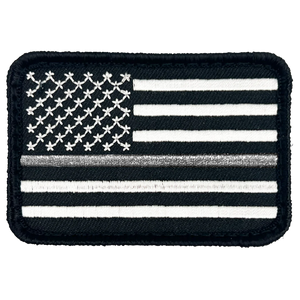Thin Gray Line Correctional Officer CO Tactical Corrections Subdued American Flag Patch with hook and loop back embroidered EL12-020 PAT-231