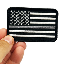 Load image into Gallery viewer, Thin Gray Line Correctional Officer CO Tactical Corrections Subdued American Flag Patch with hook and loop back embroidered EL12-020 PAT-231