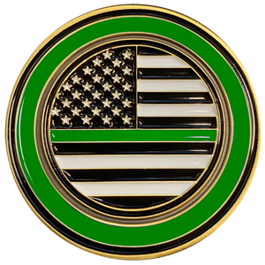 She is a powHERful Warrior thin green line Police Border Patrol Military Tactical Female Challenge Coin Agent Officer CBP DL3-12 - www.ChallengeCoinCreations.com