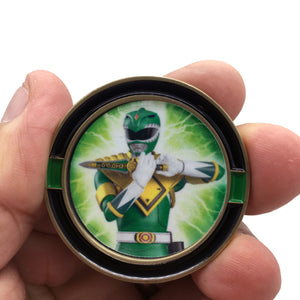 Thin Green Line Mighty Morphin Power Rangers Green Ranger Challenge Coin Sheriff Border Patrol