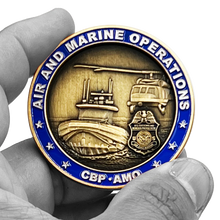 Load image into Gallery viewer, CBP Air and Marine Ops AMO Operations challenge coin Air Interdiction Agent Marine Agent EL11-017