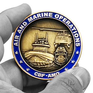 CBP Air and Marine Ops AMO Operations challenge coin Air Interdiction Agent Marine Agent EL11-017